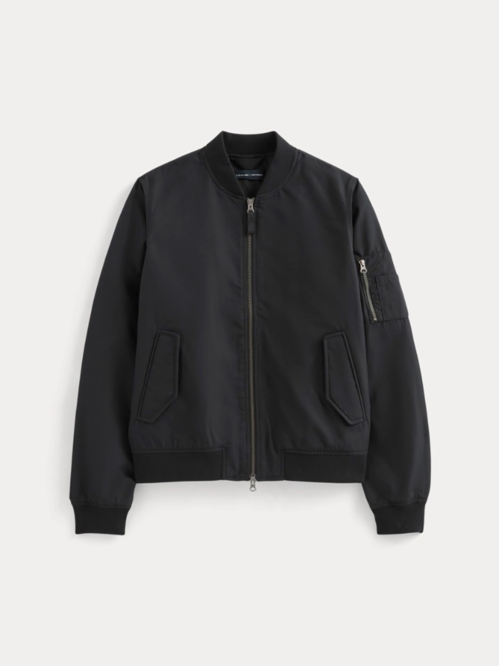 Everlane Men's Bomber Jacket | Uniform in Black, Size Small, Cotton/Polyester
